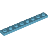 Plate 1 × 8 Medium Azure