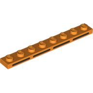 Plate 1 × 8 with 4 Black Stripes print Orange