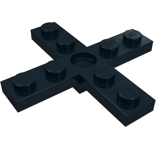 Propeller 4 Blade 5 Diameter with Hole for Rotor Holder Black