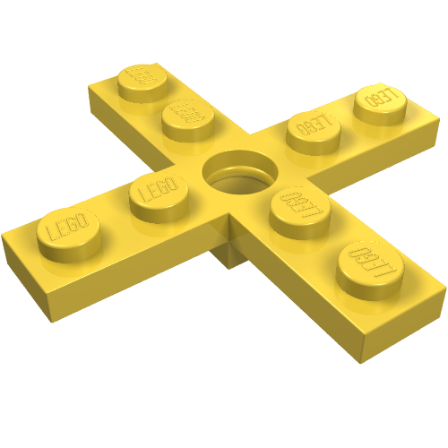 Propeller 4 Blade 5 Diameter with Hole for Rotor Holder Gelb