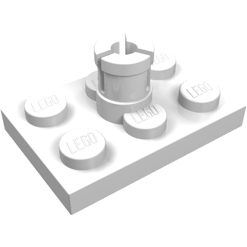 Plate Special 2 × 3 with Helicopter Rotor Holder White