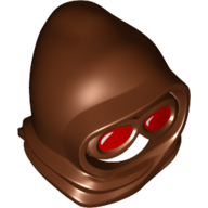 Hood and Goggles with Red Lenses Print Reddish Brown