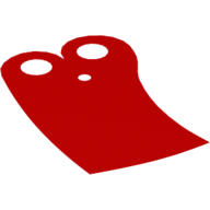 Neckwear Cape, Curved, Narrow Red