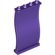 Wall Panel 1 × 4 × 6 Curved Vertically in Dunkellila
