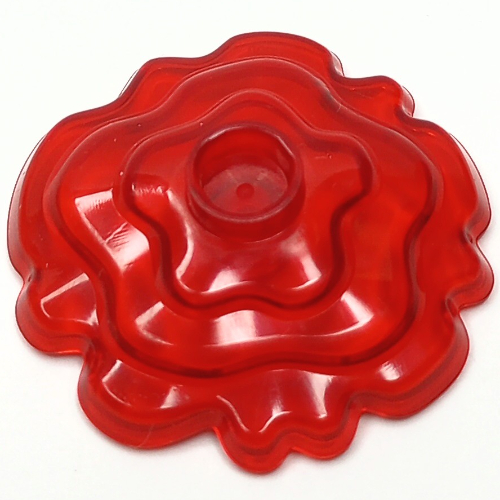 Wave / Power Burst / Flame / Magic Spell Effect, Large Dish with Stud Trans-Red