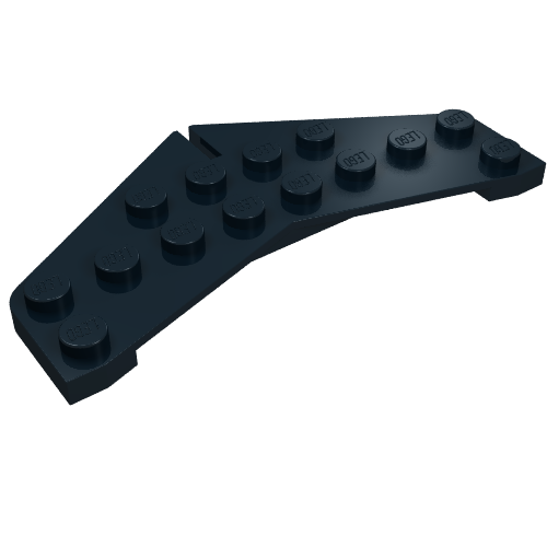 Keil Platte 4 × 8 Schwanz Schwarz