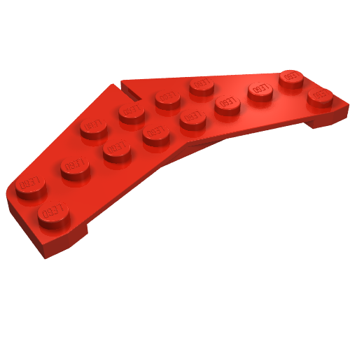 Wedge Plate 4 × 8 Tail Red