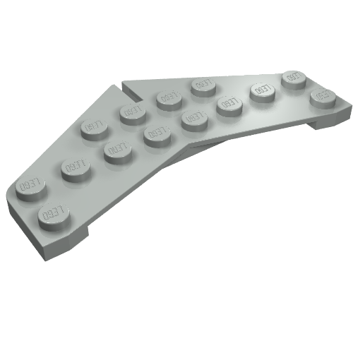 Wedge Plate 4 × 8 Tail Light Gray