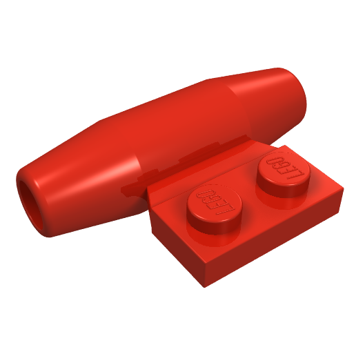 Engine - Smooth, Small 1 × 2 Side Plate [No Axle Holders] Rot