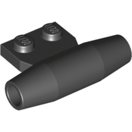 Engine - Smooth, Small 1 × 2 Side Plate [With Axle Holders] Schwarz