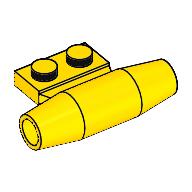 Engine - Smooth, Small 1 × 2 Side Plate [With Axle Holders] Gelb