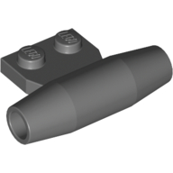 Engine - Smooth, Small 1 × 2 Side Plate [With Axle Holders] Dunkelblaugrau