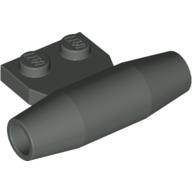Engine - Smooth, Small 1 × 2 Side Plate [With Axle Holders] Dark Gray