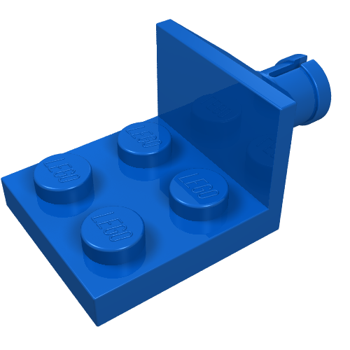 Plate Special 2 × 2 with Helicopter Tail Rotor Holder Blau