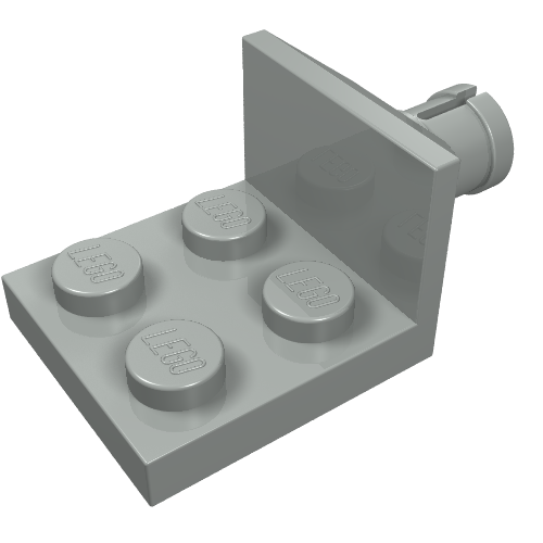 Plate Special 2 × 2 with Helicopter Tail Rotor Holder Hellgrau