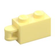 Brick Special 1 × 2 with Vertical Closed Handle on Edge Bright Light Yellow