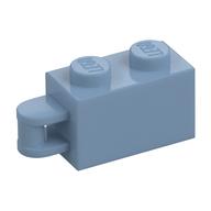 Brick Special 1 × 2 with Vertical Closed Handle on Edge Sandblau