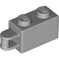 Brick Special 1 × 2 with Vertical Closed Handle on Edge Light Bluish Gray