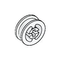 Wheel with Split Axle hole Weiß
