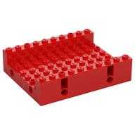 Brick Special 8 × 10 × 2 with 6 × 10 Recessed, Pin Holes Red