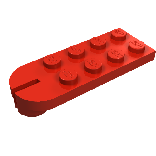 Plate Special 2 × 5 with Towball Socket Red