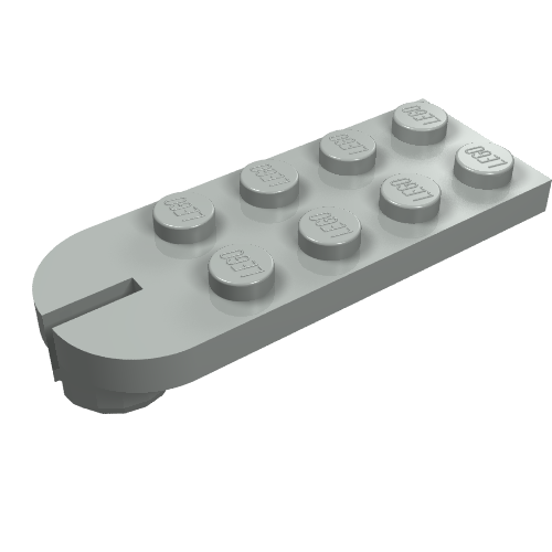Plate Special 2 × 5 with Towball Socket Hellgrau