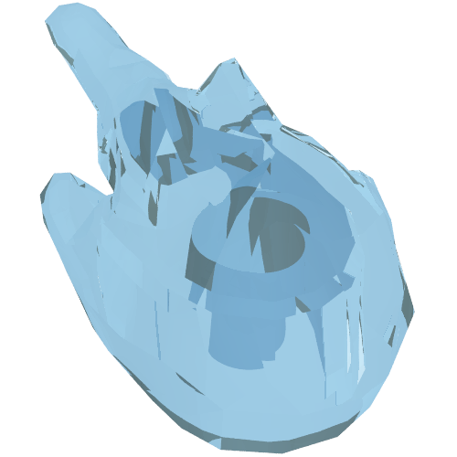 Wave / Power Burst / Flame Blaster with Handle Trans-Light Blue