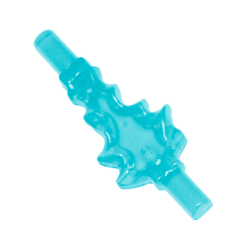 Wave / Power Burst / Flame, Bolt Small with Bar Ends Trans-Light Blue