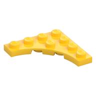 Plate Special 4 × 4 with 3 × 3 Quarter Round Cutout Yellow