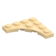 Plate Special 4 × 4 with 3 × 3 Quarter Round Cutout Beige