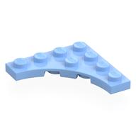 Plate Special 4 × 4 with 3 × 3 Quarter Round Cutout Bright Light Blue