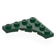 Plate Special 4 × 4 with 3 × 3 Quarter Round Cutout Dark Green