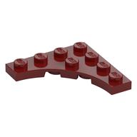 Plate Special 4 × 4 with 3 × 3 Quarter Round Cutout Dunkelrot