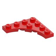 Plate Special 4 × 4 with 3 × 3 Quarter Round Cutout Red