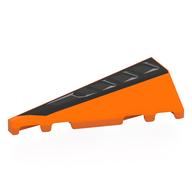 Brick Wedged, Sloped 2 × 5 Left with Black Air Vent print Orange