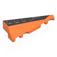 Brick Wedged, Sloped 2 × 5 Right with Black Air Vent print Orange