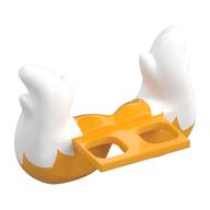 Minifig Hipwear Tail Fox, Double, White Tip Pattern Leuchtendes Hellorange
