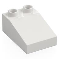 Duplo Stein 3 × 2 Dachstein 33° Weiß