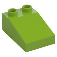 Duplo Brick 3 × 2 Slope 33° Lime