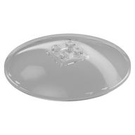 Dish 8 × 8 Inverted [Radar], Solid Studs, Squared Anti-stud Underside, Anti-Studs on Edges Transparent