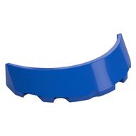 Windscreen 3 × 6 × 1 Curved with Rectangular Stud Holder in Bottom Blue