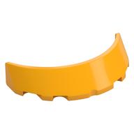 Windscreen 3 × 6 × 1 Curved with Rectangular Stud Holder in Bottom Bright Light Orange