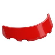 Windscreen 3 × 6 × 1 Curved with Rectangular Stud Holder in Bottom Rot