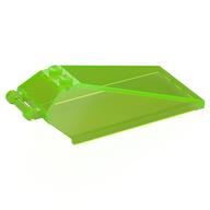 Windscreen 8 × 4 × 2 with Handle and 2 Studs [Hollow Studs] [Plain] Transparent-Hellgrün