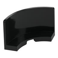 Panel 3 × 3 × 2 Quarter Round Schwarz