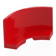 Panel 3 × 3 × 2 Quarter Round Red