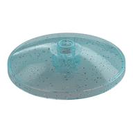 Dish 4 × 4 Inverted with Open Stud [Radar] Glitter Trans-Light Blue