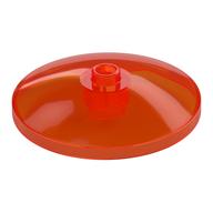Dish 4 × 4 Inverted with Open Stud [Radar] Transparent-Neonorange