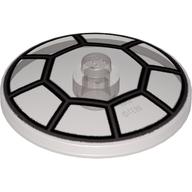 Dish 4 × 4 Inverted with Open Stud [Radar] with Cockpit Print Transparent-Braun