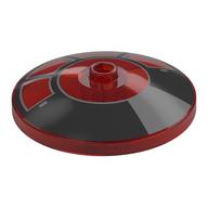 Dish 4 × 4 Inverted with Black Cockpit Print Transparent-Rot